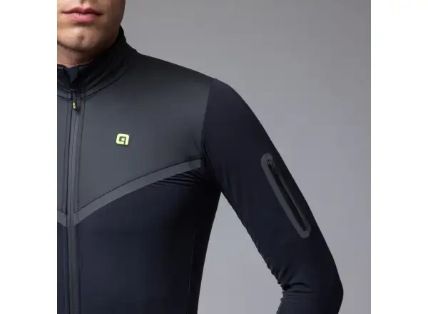 Alé R-EV1 Wool Speed męska zimowa kurtka rowerowa Black