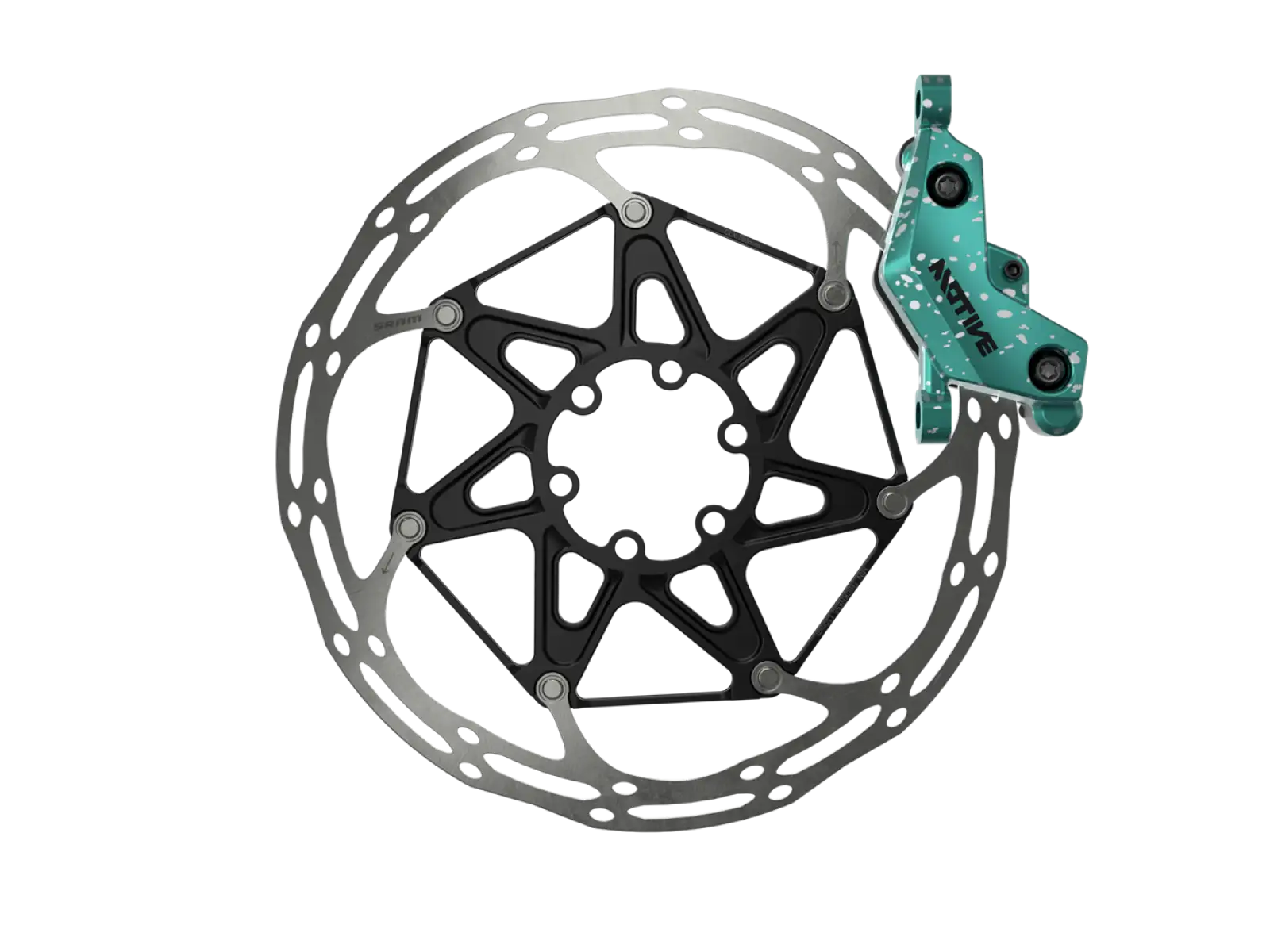 Sram Motive Ultimate Stealth Teal Splatter Expert Kit zestaw hamulców tarczowych