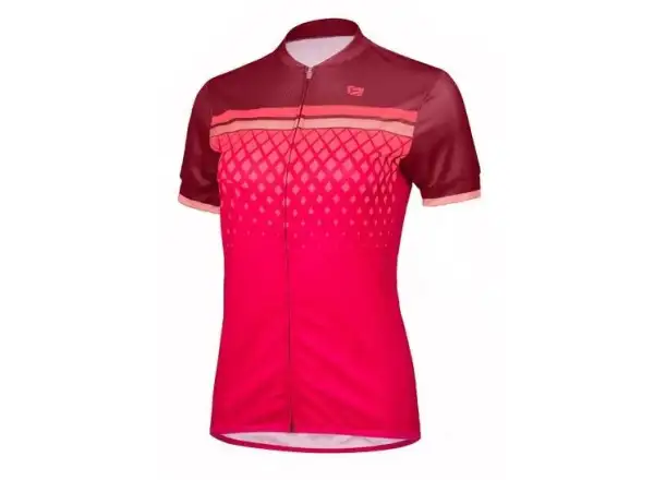 Etape Diamond damska koszulka z krótkim rękawem bordeaux/różowa