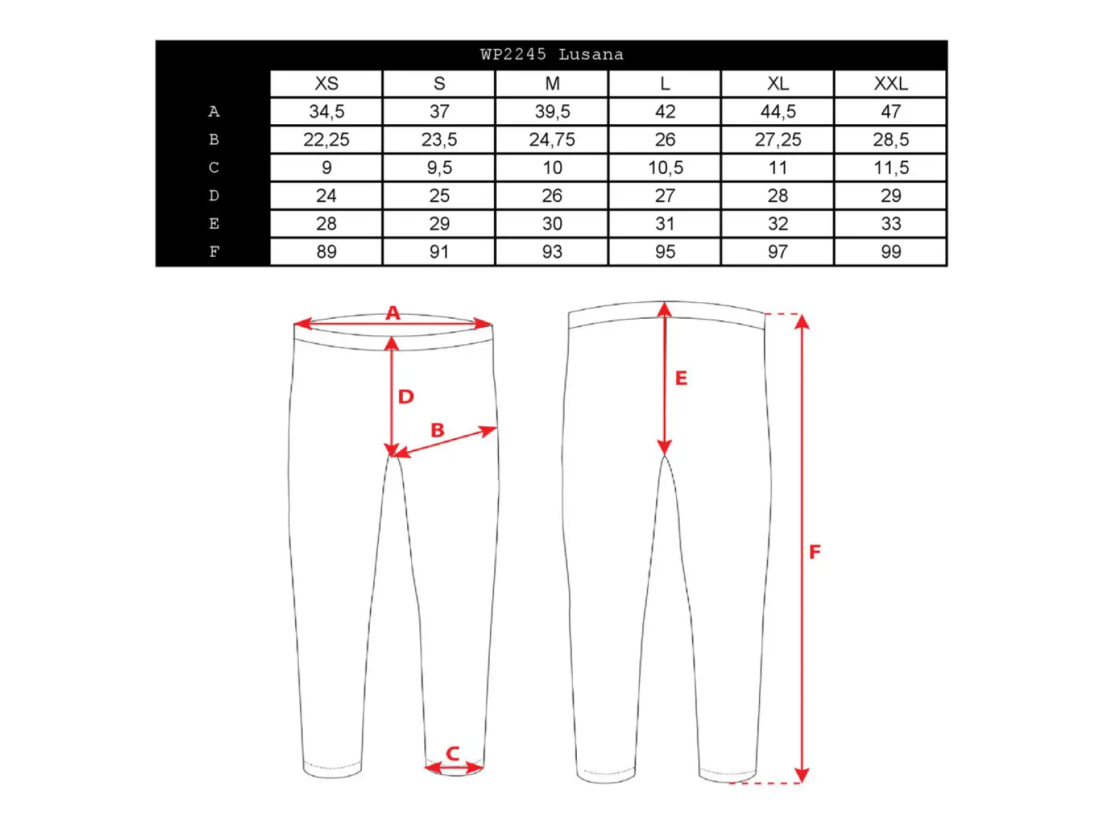 Silvini Lusana damskie legginsy Black