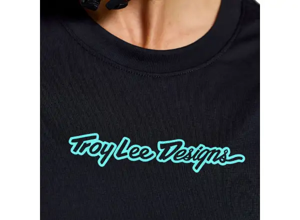 Troy Lee Designs Lilium Ride damska koszulka z krótkim rękawem Signature Black