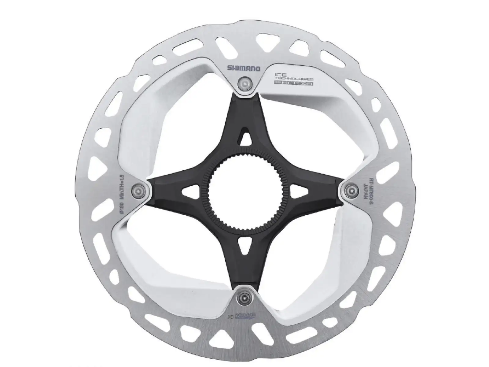 Shimano RT-MT800 CL tarcza hamulcowa 160 mm - nakrętka wewnętrzna