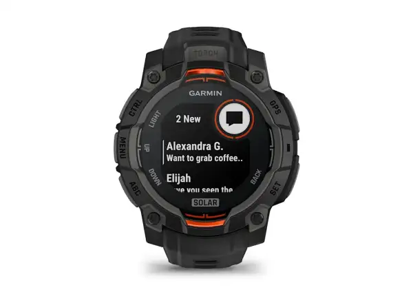 Garmin Instinct 3 Solar 45 mm smartwatch czarny/czarny pasek