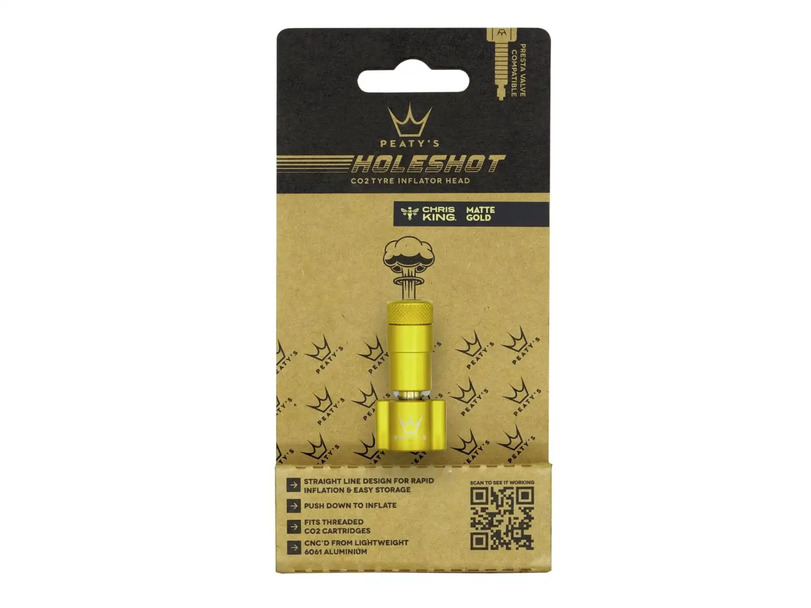 Peatys Holeshot CO2 głowica pompki Gold