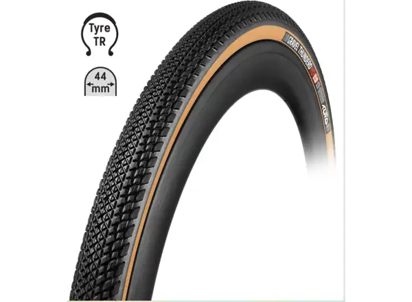 Tufo Thundero HD opona gravelowa 700x44C kevlar czarna/beżowa