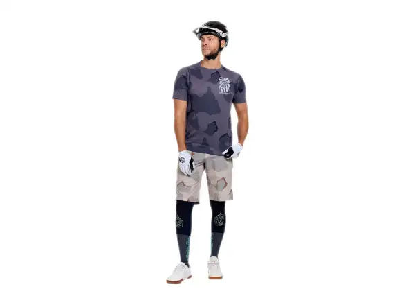 Troy Lee Designs Skyline Pro męska koszulka rowerowa krótki rękaw Flow Camo Carbon