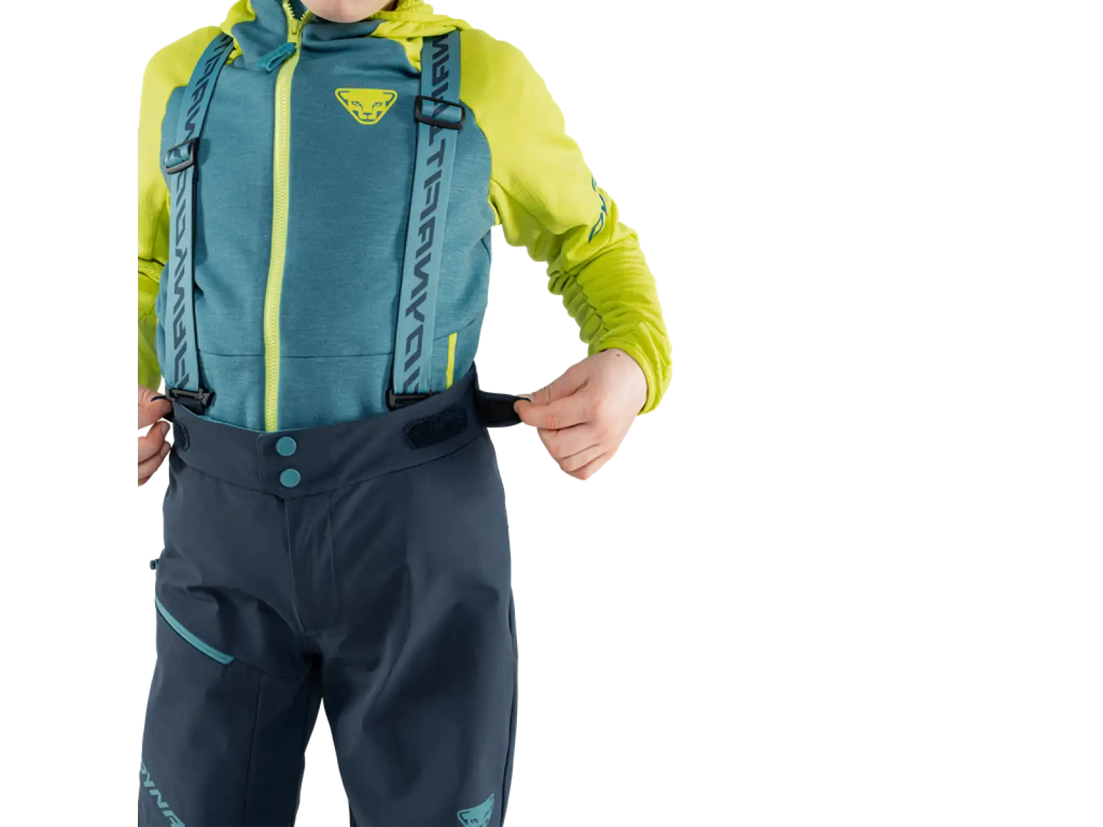 Dynafit Youngstar 3L dziecięce spodnie z szelkami Marine Blue