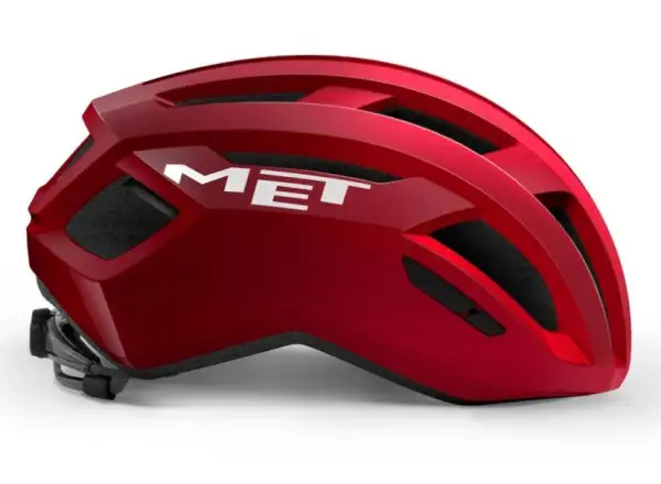 MET Vinci MIPS kask rowerowy czerwony metaliczny błyszczący
