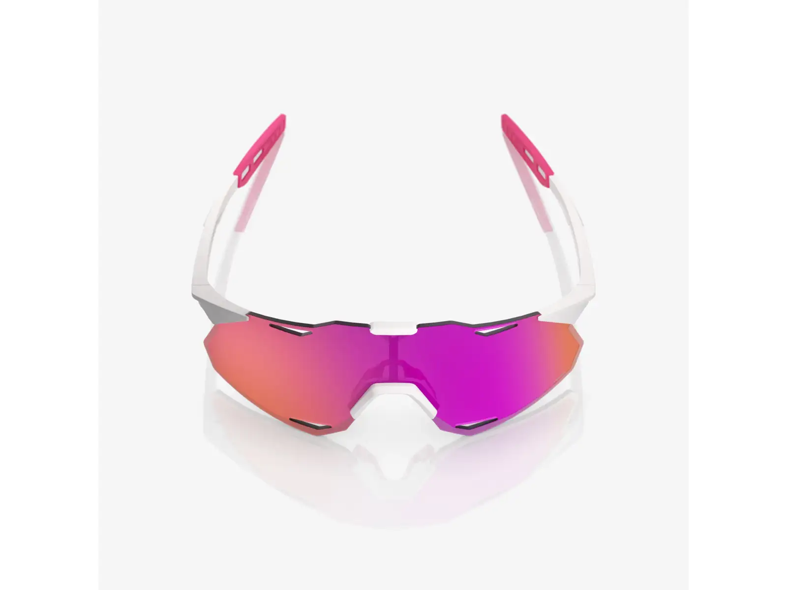 100% Hypercraft XS okulary sportowe Matte White/Pink/HiPER Vital Pink Mirror Lens