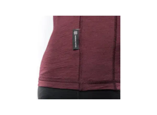 Sensor Merino Air damska koszulka długi rękaw Port Red