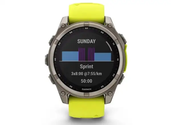 Garmin fenix 8 - 47 mm Solar Sapphire inteligentny zegarek Titanium Yellow/Graphite