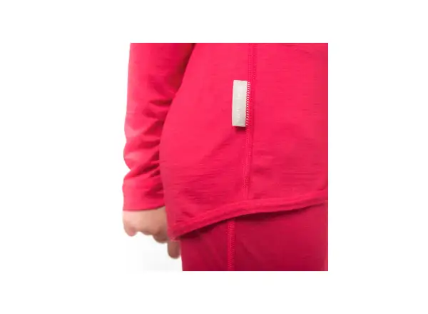 Sensor Merino Air dziecięcy zestaw koszulka z długim rękawem + dolne spodnie Magenta