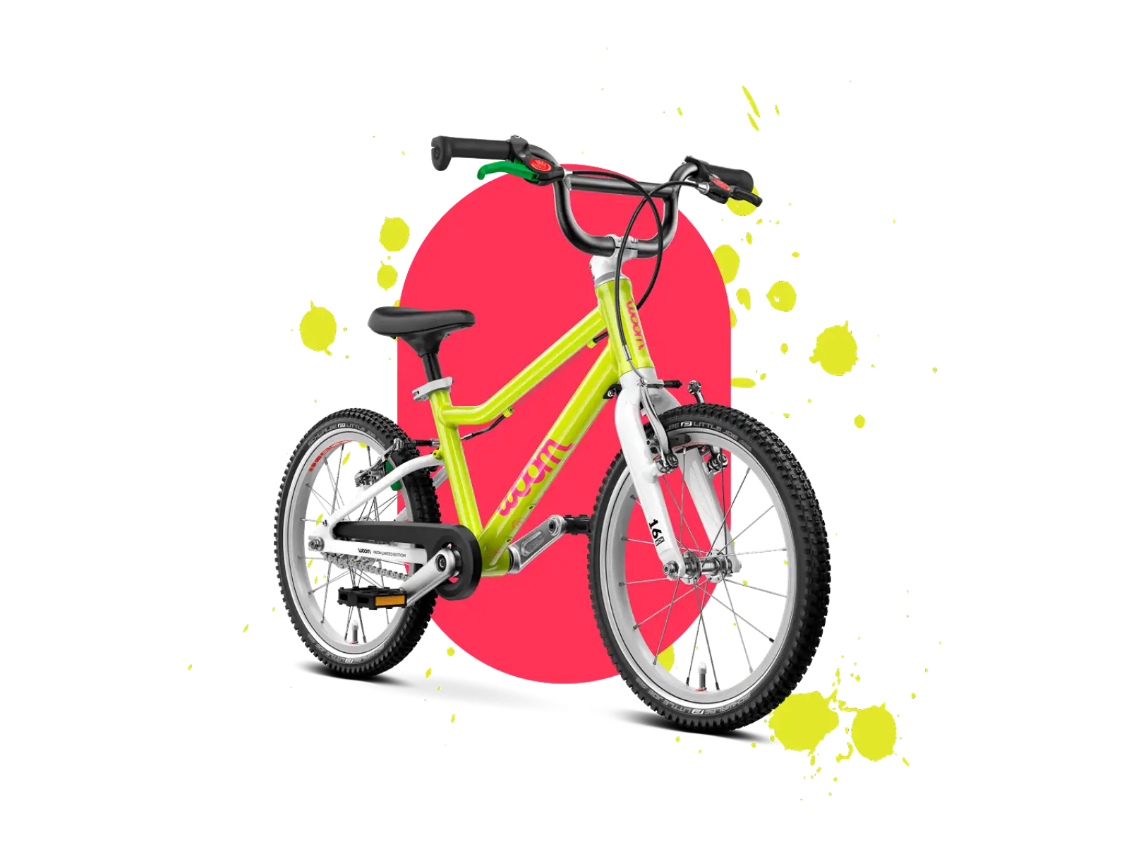 Woom GO 3 rower dziecięcy neon lime