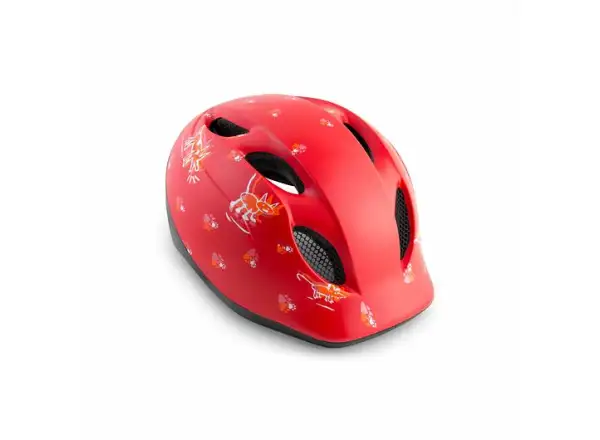 MET Buddy dziecięcy kask zwierzątka/czerwona