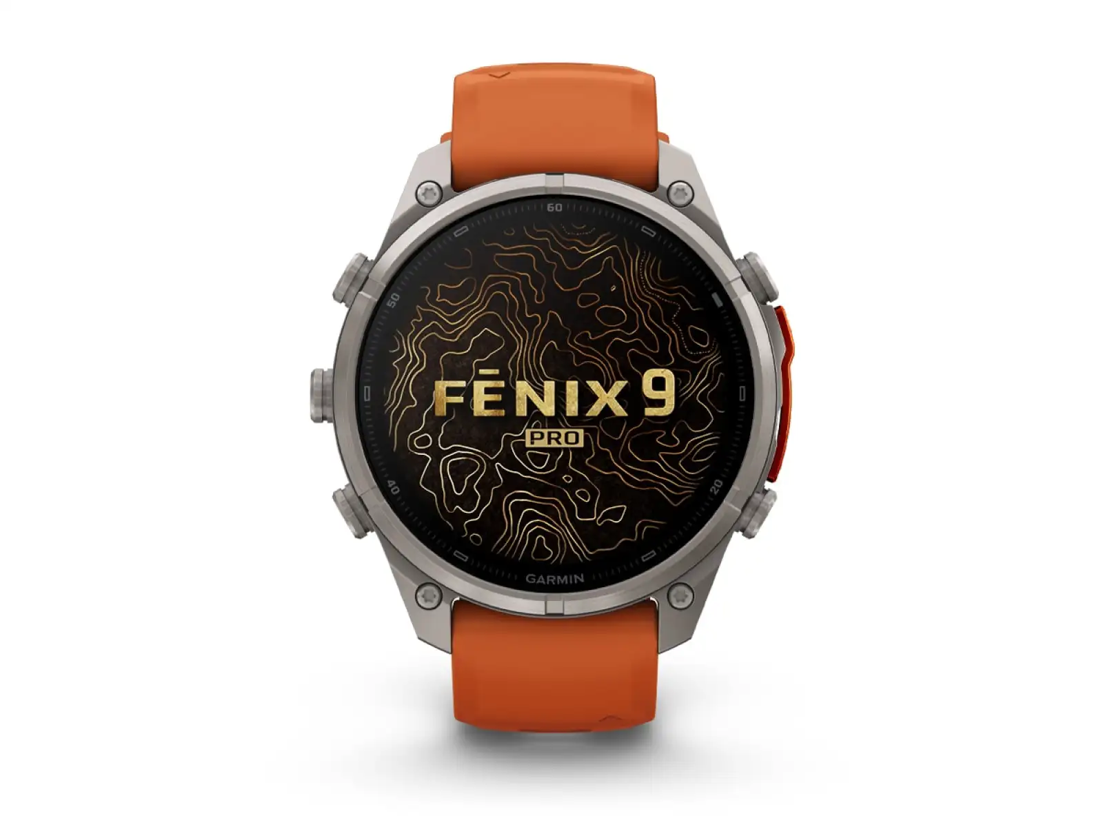 Garmin Fénix 9 Pro inReach 47 mm smartwatch Titanium Autumn orange/Spark orange