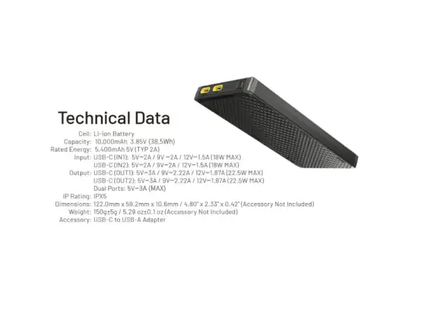 Nitecore wydajny Powerbank NB10000 Gen3
