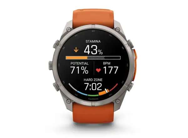Garmin Fénix 9 Pro inReach 51 mm smartwatch  Titanium Autumn orange/Spark orange