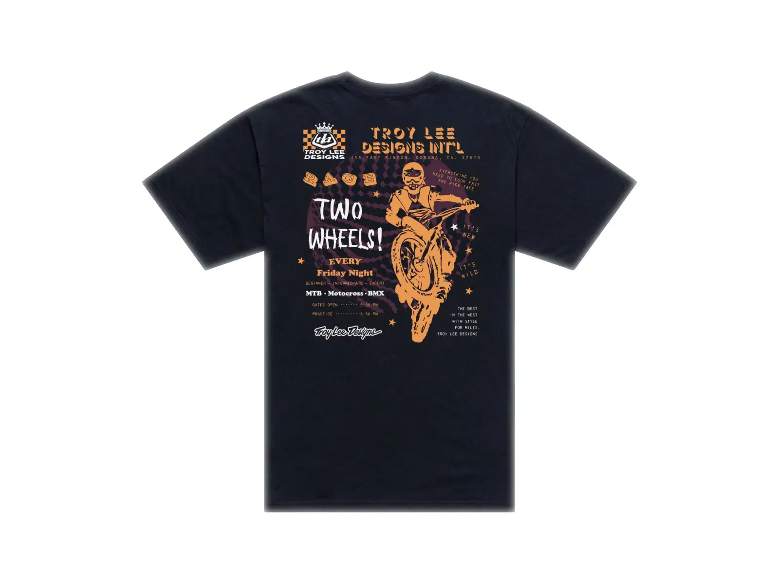Troy Lee Designs Friday Night Line męska koszulka krótki rękaw Black