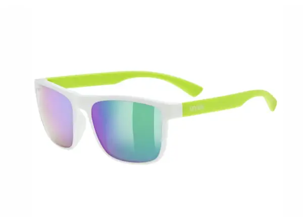 Uvex Rookie dziecięce okulary White/Lime Matt/Mirror Green