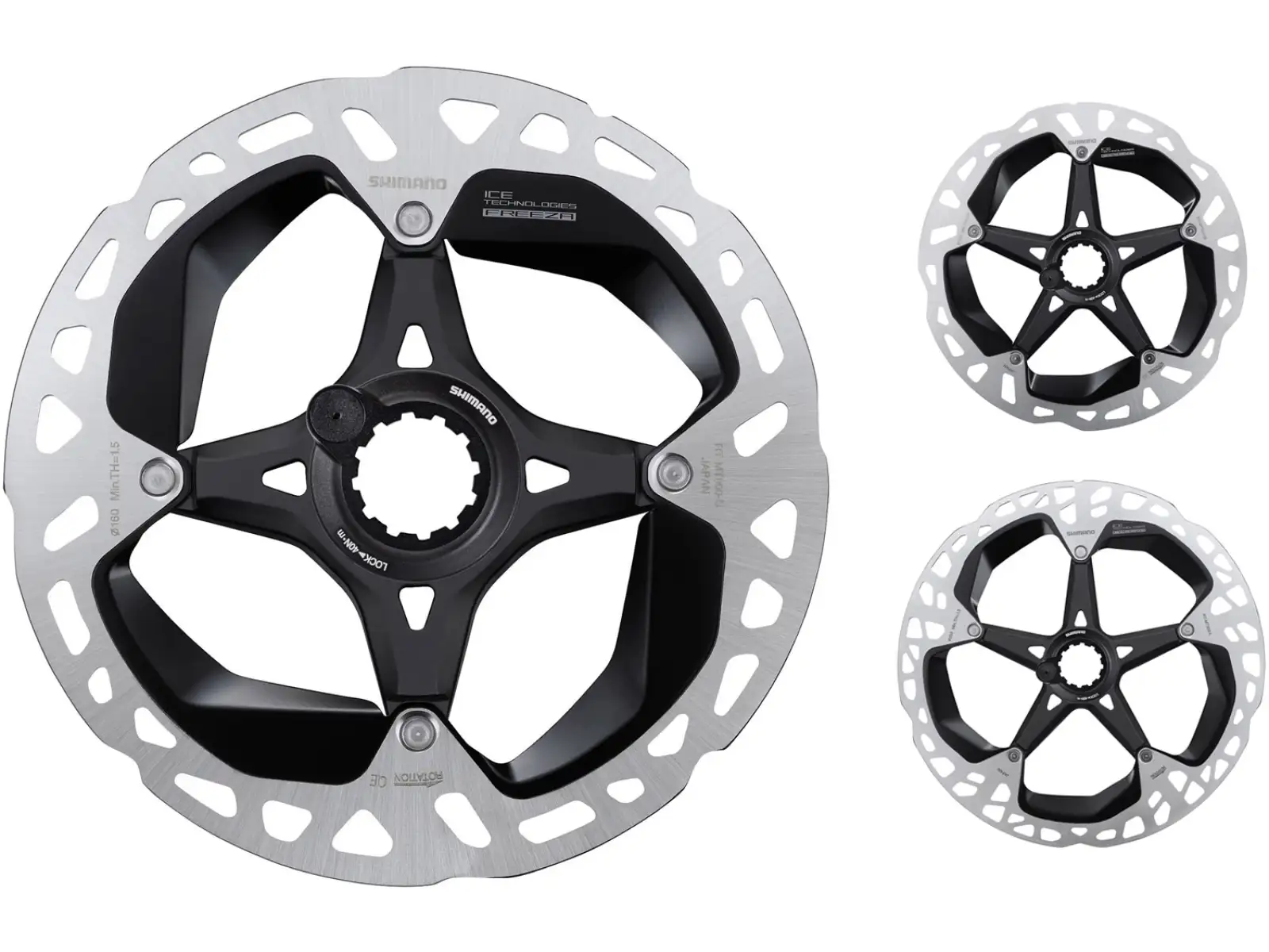 Shimano RT-MT900 tarcza hamulcowa 140 mm, center lock, Ice Tech, zewnętrzny lock ring