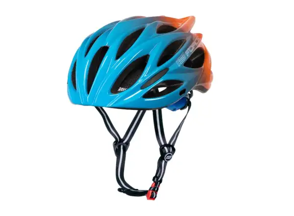 Force Bull Hue kask rowerowy modra/pomarańczowa