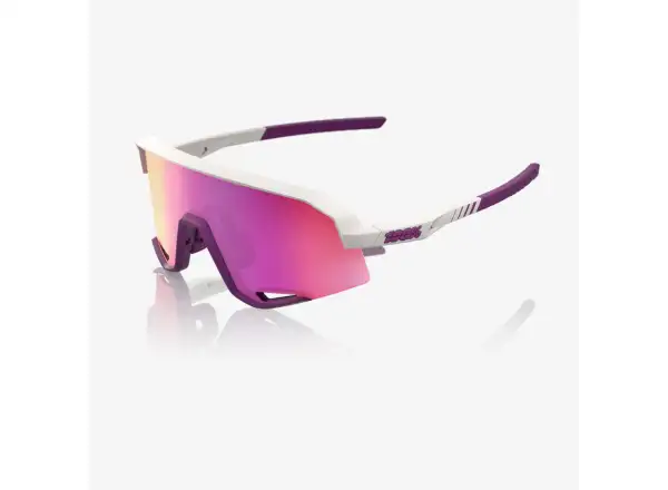 100% Slendale okulary przeciwsłoneczne Matte Chalk/Purple Multilayer Mirror Lens