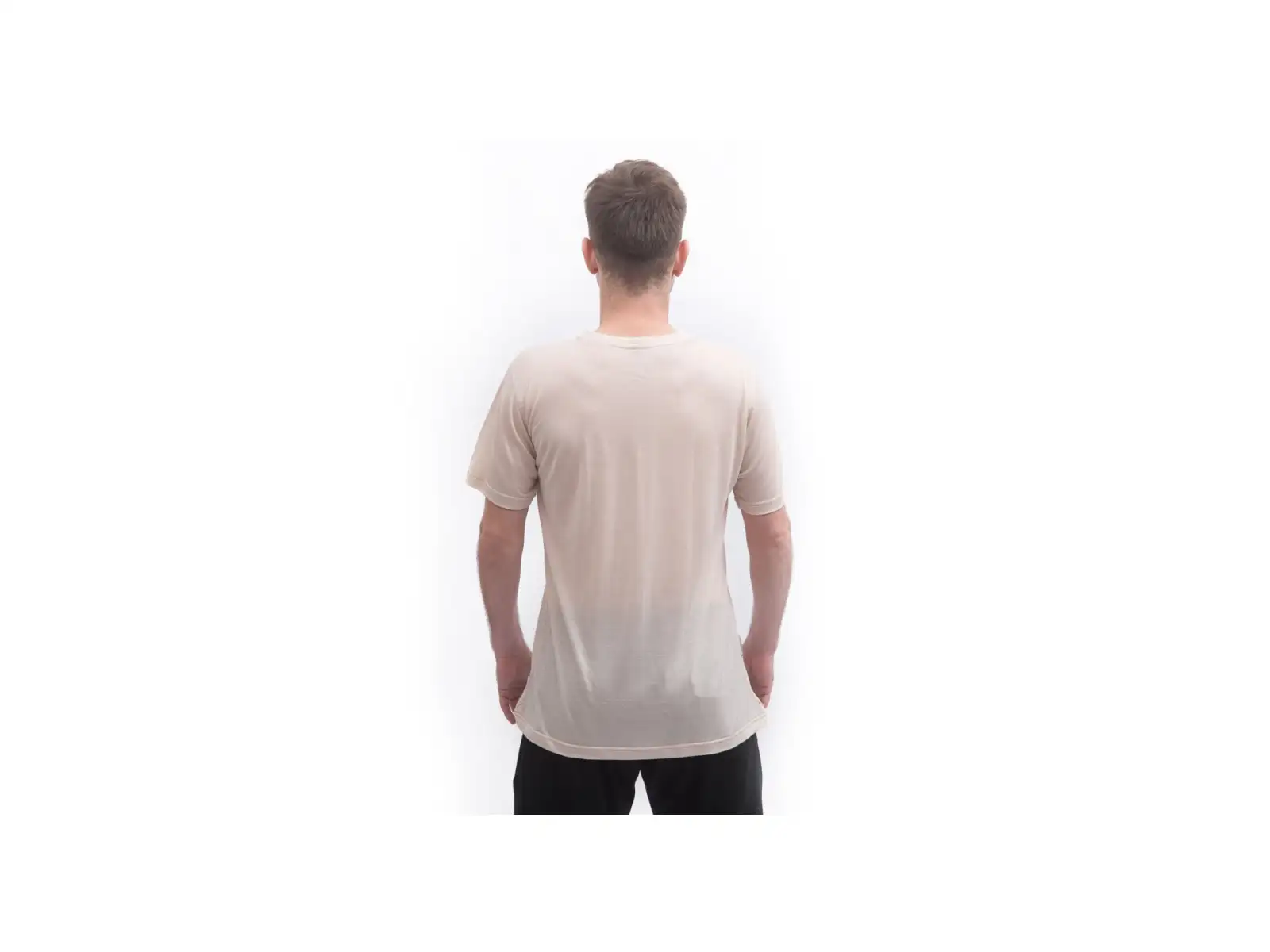 Sensor Merino Lite męska koszulka z krótkim rękawem Mottled Beige