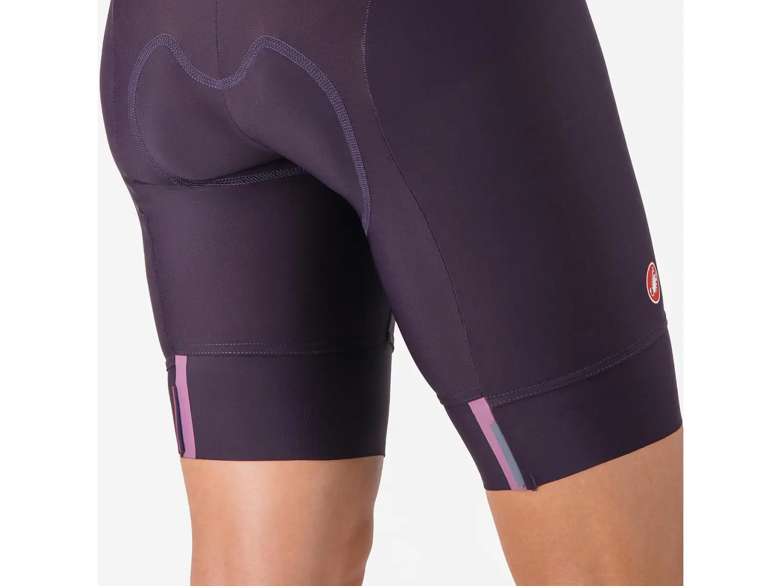 Castelli Prima 2 DT damskie spodenki z wkładką i szelkami Dark Night Shade/Deep Purple