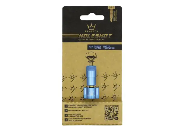 Peatys Holeshot CO2 głowica pompki Turquoise
