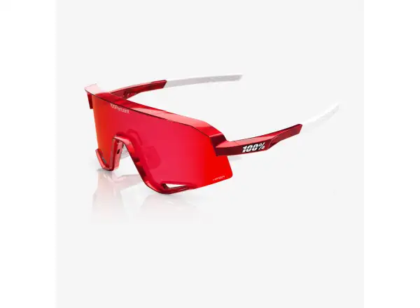 100% Slendale Pidcock Le okulary rowerowe Gloss Red Holographic HiPER Red Mirror Lens