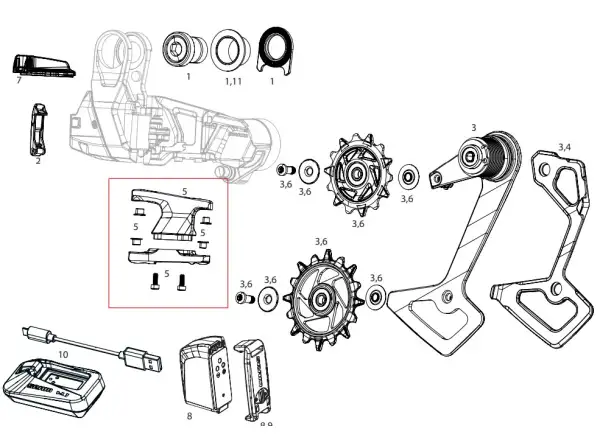 Sram RD outer link Red XPLR część zamienna przerzutki