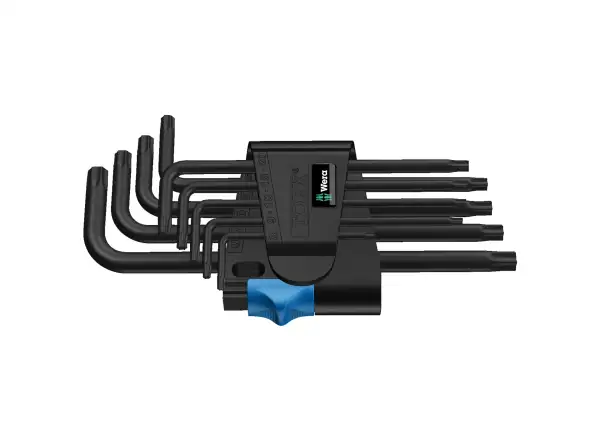 Wera 967/9 TX HF 1 klucze trzpieniowe TORX w kształcie L z funkcją przytrzymania BlackLaser zestaw 9 szt.