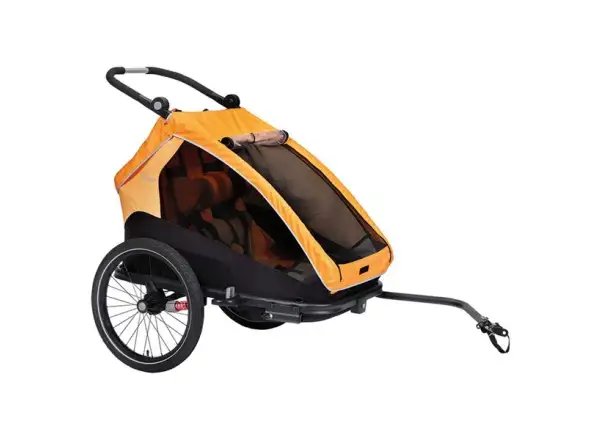XLC DUOs BS-C10 dwumiejscowa przyczepka 20" Marigold/Anthrazit