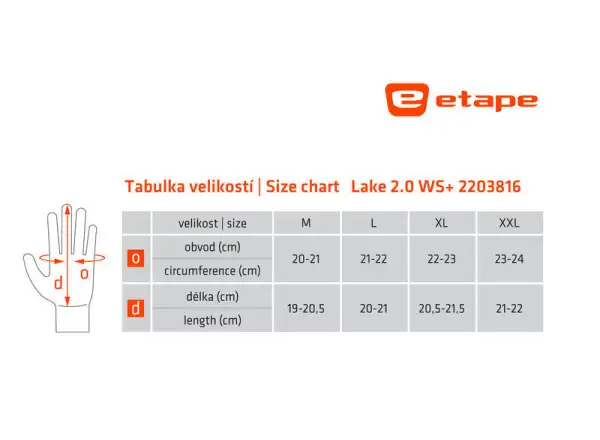 Etape LAKE 2.0 WS+ ocieplone rękawice czarny/żółty fluo