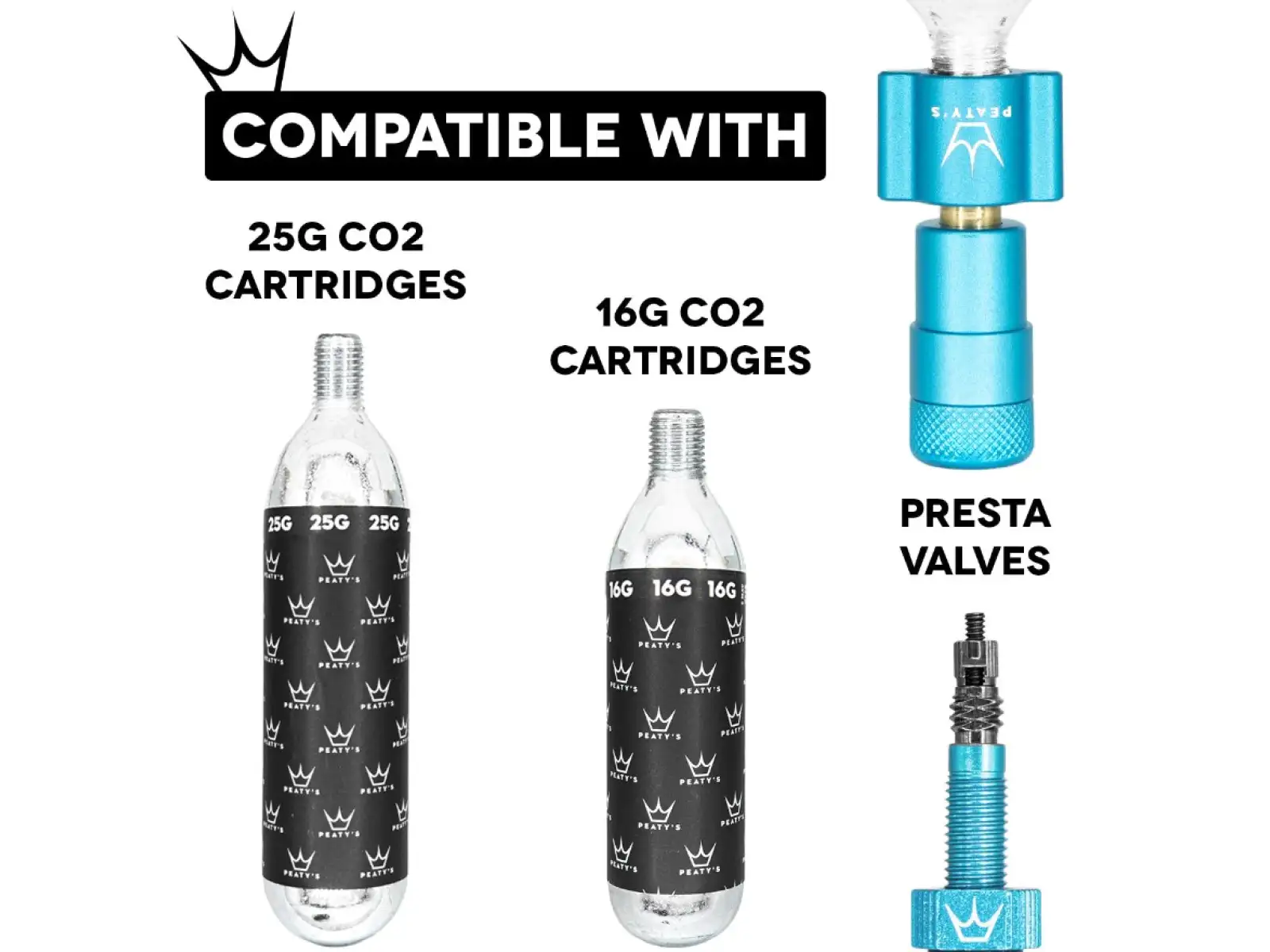 Peatys Holeshot CO2 głowica pompki Punch