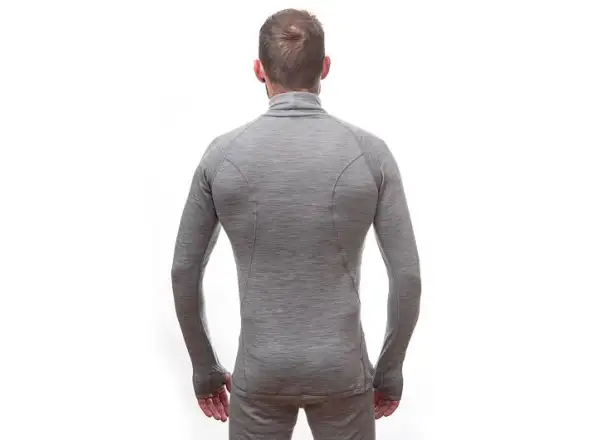 Sensor Merino Bold Neck męska koszulka długi rękaw Cool Gray