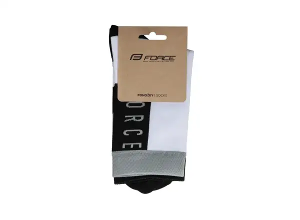 Force skarpety rowerowe Slanted czarna/biała