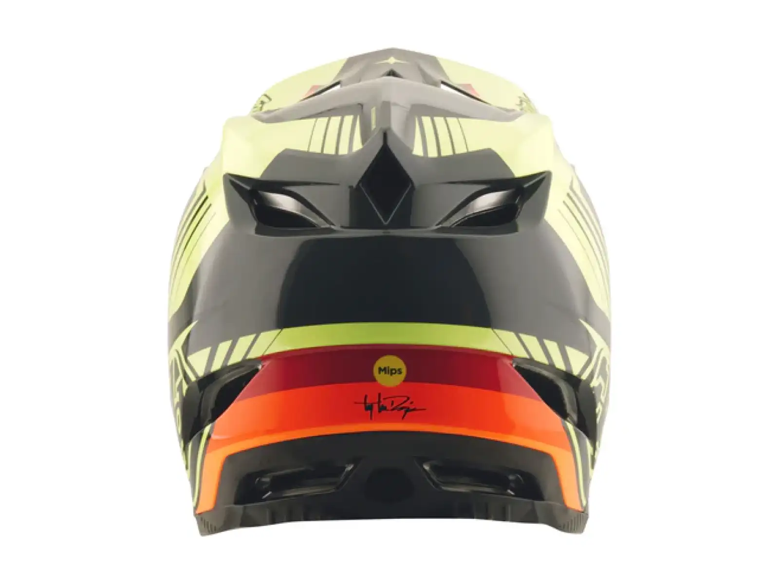 Troy Lee Designs D4 Polyacrylite Qualifier kask Black/Yellow