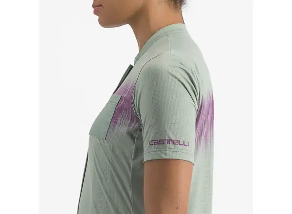 Castelli Unlimited Sentiero 2 damska koszulka z krótkim rękawem Defender Green