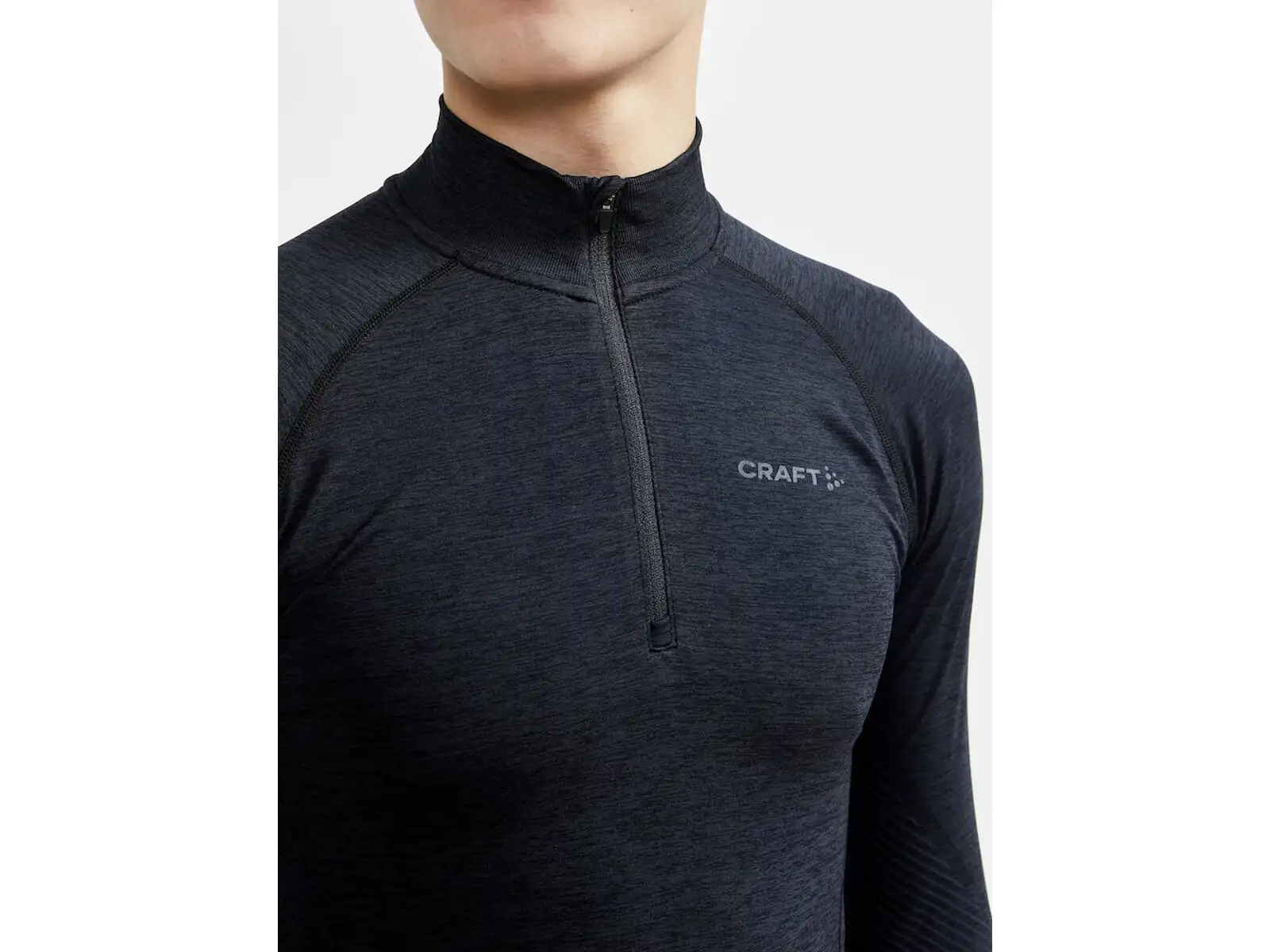 Craft Core Dry Active Comfort Zip męska koszulka długi rękaw czarna