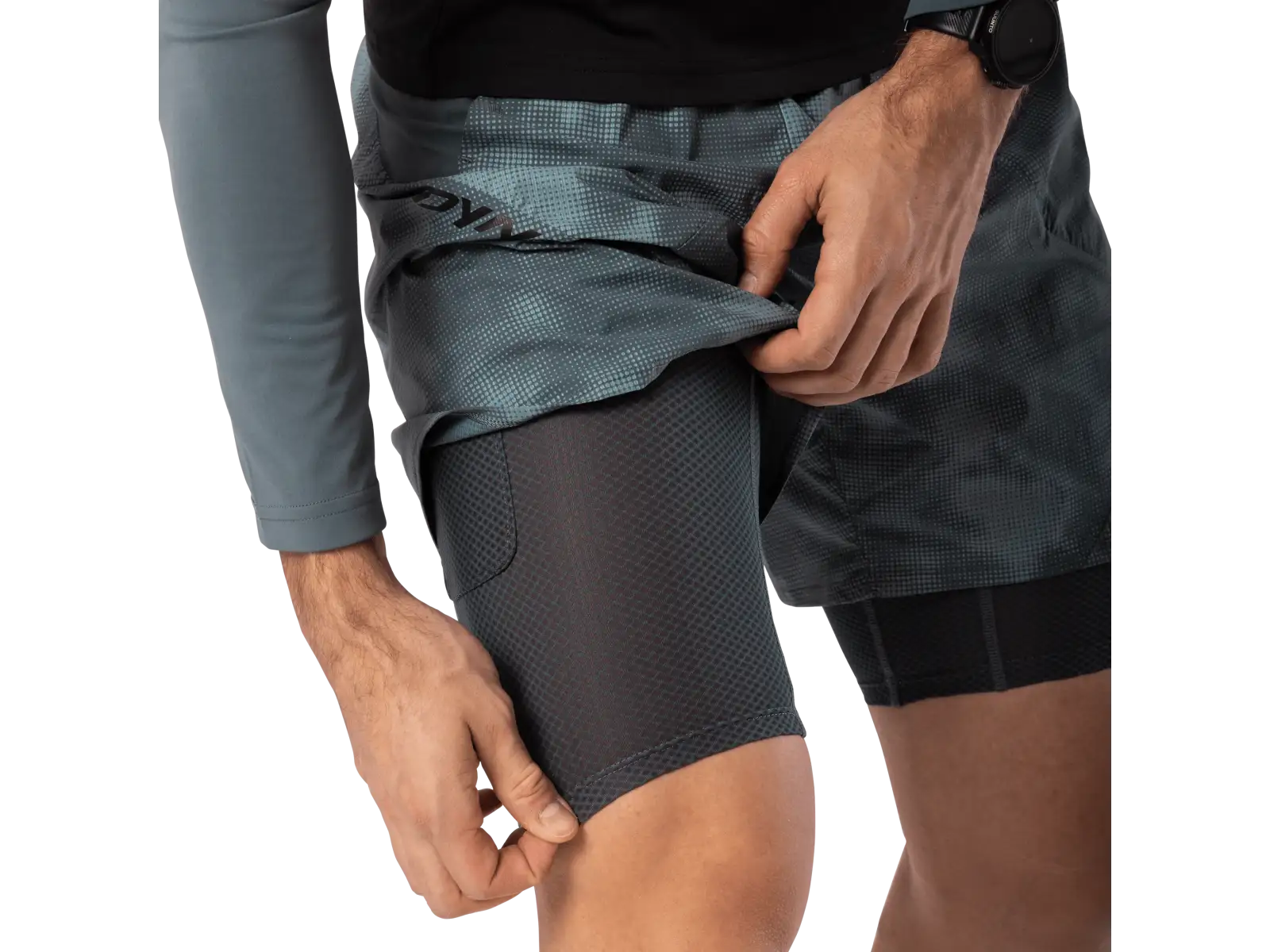 Dynafit Trail Reflective 2w1 męskie spodenki do biegania Cinder