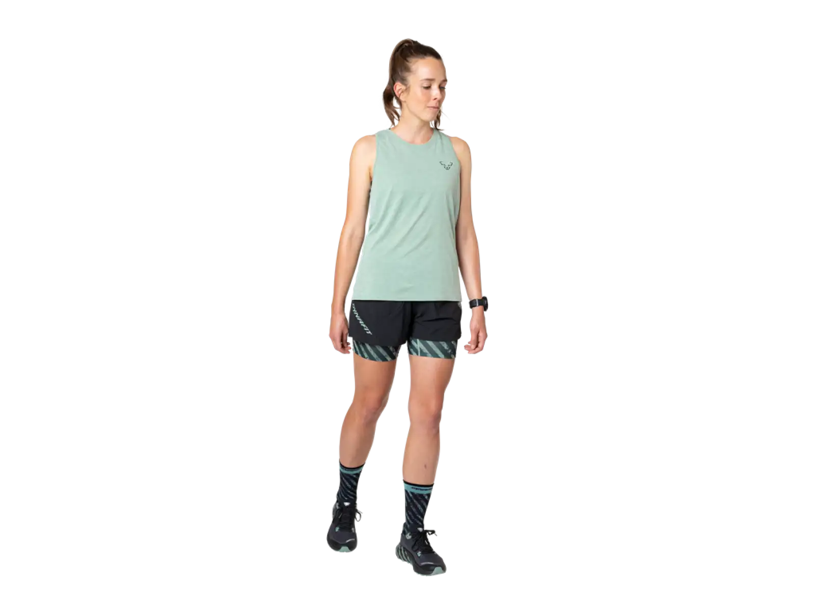 Dynafit Trail 2w1 damskie spodenki do biegania Black Out