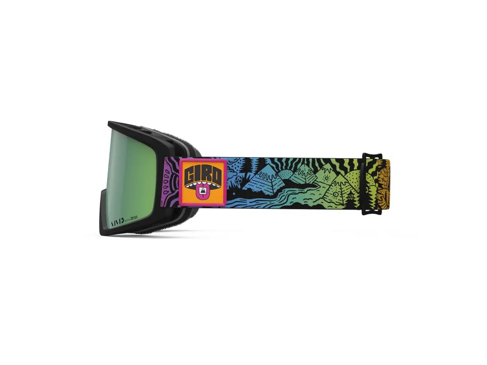 Giro Blok męskie gogle narciarskie Black Split Fountain Mountain/Vivid Emerald