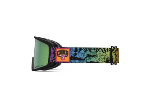 Giro Blok męskie gogle narciarskie Black Split Fountain Mountain/Vivid Emerald