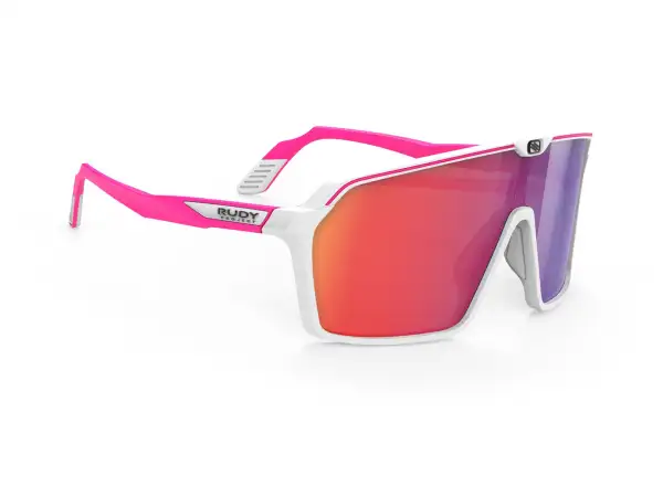 Rudy Project Spinshield okulary przeciwsłoneczne White-Pink fluo/Multilaser Red