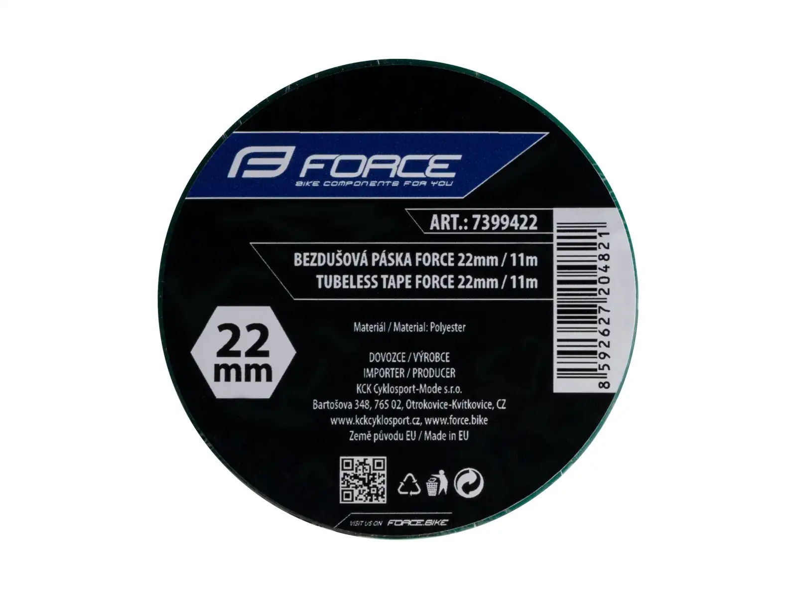 Force taśma bezdętkowa 22 mm x 11 m zielona