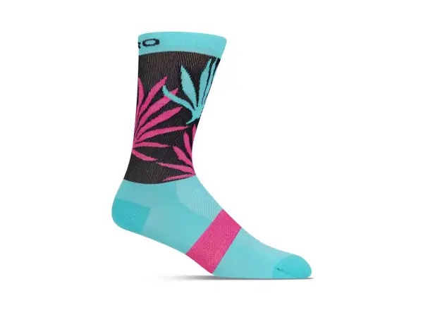 Giro Comp High Rise skarpetki screaming teal/neon pink palms