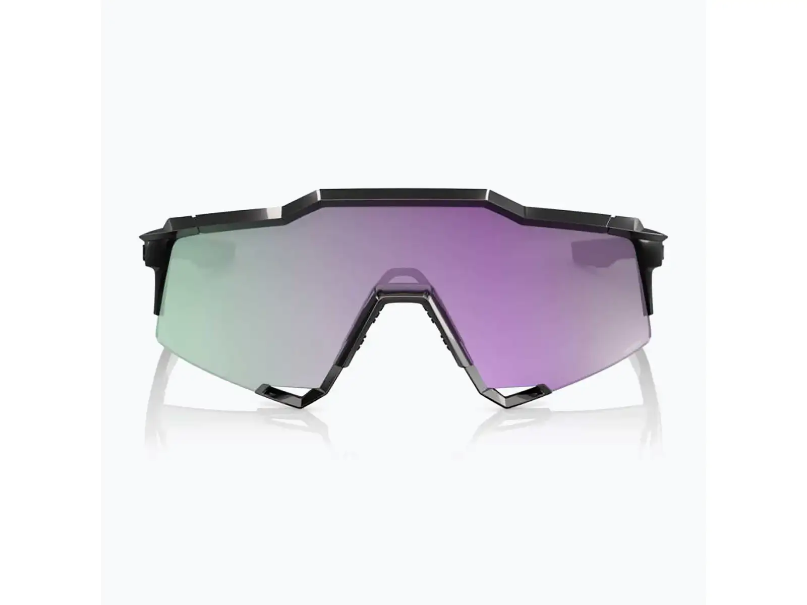 100% Speedcraft okulary przeciwsłoneczne Polished Black/HiPER Polarized Lavender Mirror