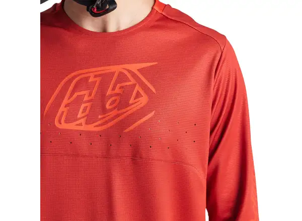 Troy Lee Designs Sprint Icon męska koszulka z długim rękawem Fire Orange