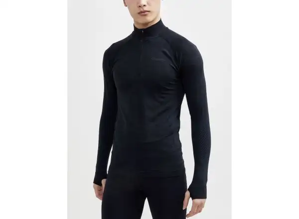 Craft Core Dry Active Comfort Zip męska koszulka długi rękaw czarna